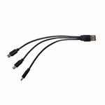 Kabel do ładowania USB microUSB 3x 24cm przewód