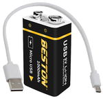 1x akumulatorek bateria 9V 1000 mah z microUSB 6LR61 6F2 + kabel do ładowania