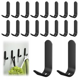 Haczyki Wieszaki Samoprzylepne Mocne na obrazy Bez wiercenia 18 szt. CZARNE