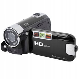 Kamera Cyfrowa Wideo DV Full HD 1080P 16 MP ekran 2,7″ zoom 16x czarna