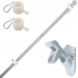 Maszt Flagowy Aluminiowo-Stalowy Regulowany Obrotowy Uchwyt 150-180cm