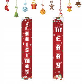 Baner Świąteczny "Merry Christmas", Dekoracja na Drzwi i Ściany, 30x180 cm