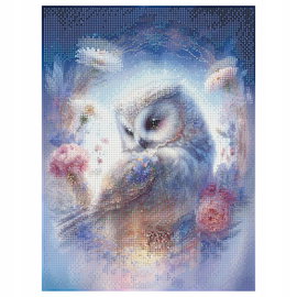 Haft diamentowy Sowa 30x40cm Haft i płótno obraz do powieszenia na ścianie