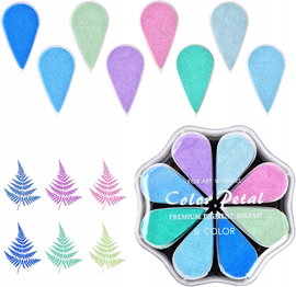 8 Sztuk Kreatywnych Poduszek do Stempli w Kształcie Płatków Kwiatów