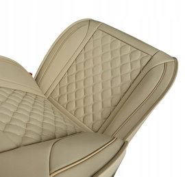 Beżowe uniwersalne pokrowce na przednie i tylne siedzenia samochodowe