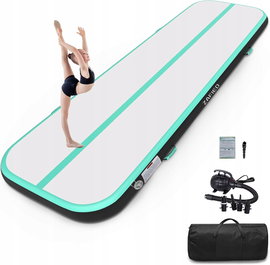 Dmuchana Mata Gimnastyczna Materac AirTrack 300x100x10cm pompką LUBAKED