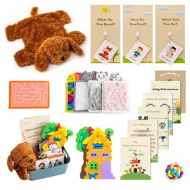 Pluszak Kocyk Obciążeniowy ADHD Autyzm + Zabawki Sensoryczne Duży Zestaw