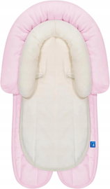 Wkładka redukcyjna dla niemowląt do wózków i fotelików samochodowych różowa