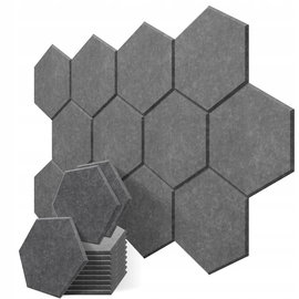 Panele Akustyczne JBER Sześciokątne Profesjonalna Izolacja Dźwiękowa 12szt