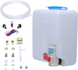 Uniwersalny Zestaw Spryskiwacza Szyby Pompka 12V dysza Zbiornik NIEUŻYWANY