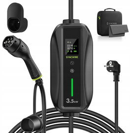 SYNCWIRE Przenośna Ładowarka do aut elektrycznych EV Typ 2 6-16A 7,5m IP65