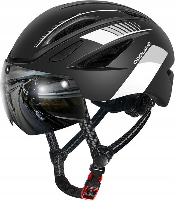 Kask Rowerowy ODOLAND Lekki Regulowany Wentylowany MTB CZARNY