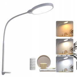 Lampa biurkowa LED Hensam 10 poziomów jasności 3 temperatury barwowe BIAŁA