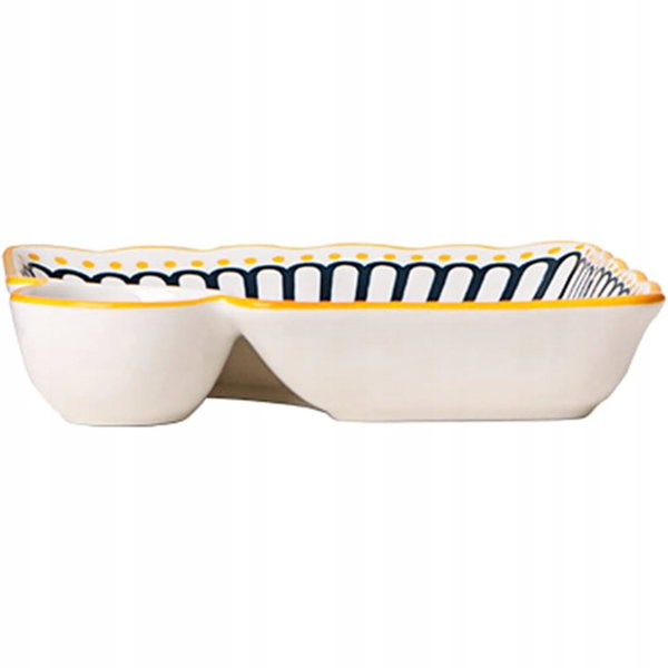 Ceramiczna Miseczka do przekąsek Miejsce na Sos Do Sushi Pierogów BIAŁA