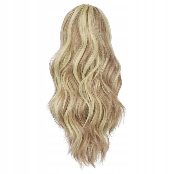 Doczepiany Kucyk z klipsem claw Długi Kręcony Kuc Sofeiyan 35cm JASNY BLOND