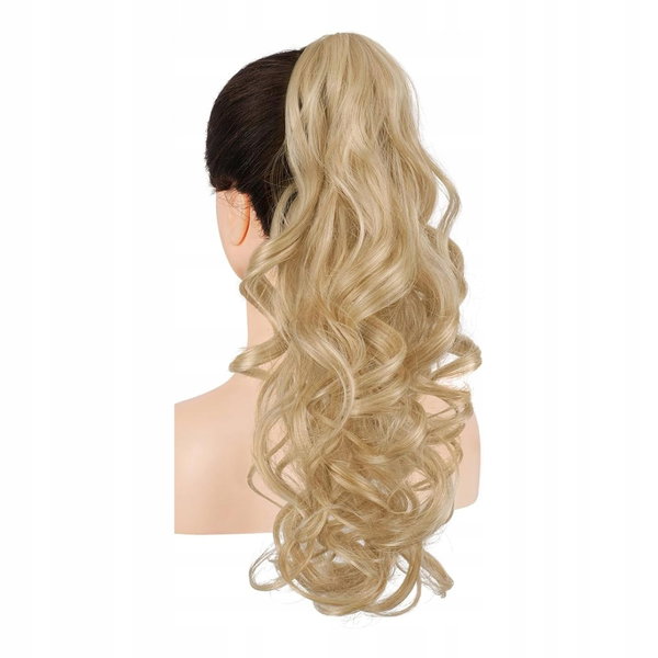 Koński ogon z klipsem klamrą Długi Falowany Kucyk Sofeiyan 43 cm BLOND