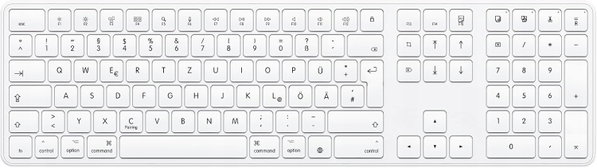 Klawiatura Bluetooth do Mac OMOTON KB515 QWERTZ j.niemiecki, biała