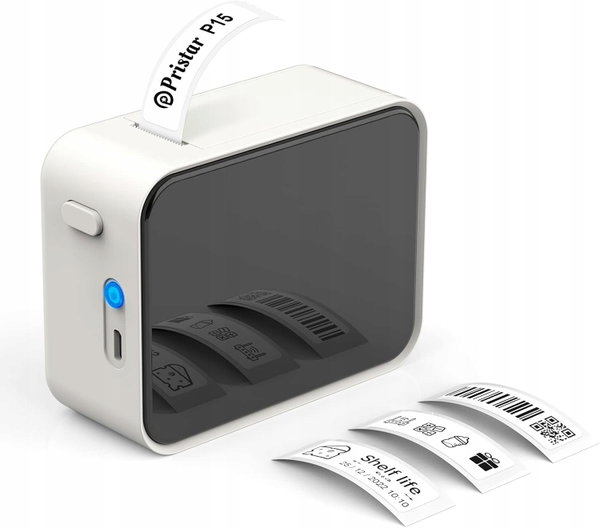 Drukarka Etykiet Bluetooth P15 Termiczna Bez Atramentu iOS Android