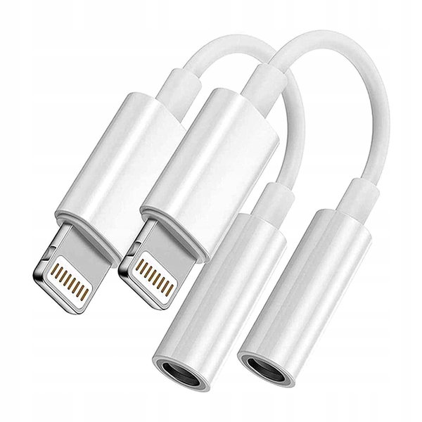 Adapter do słuchawek iPhone iPad Lightning mini jack 3,5mm Apple MFI 2szt