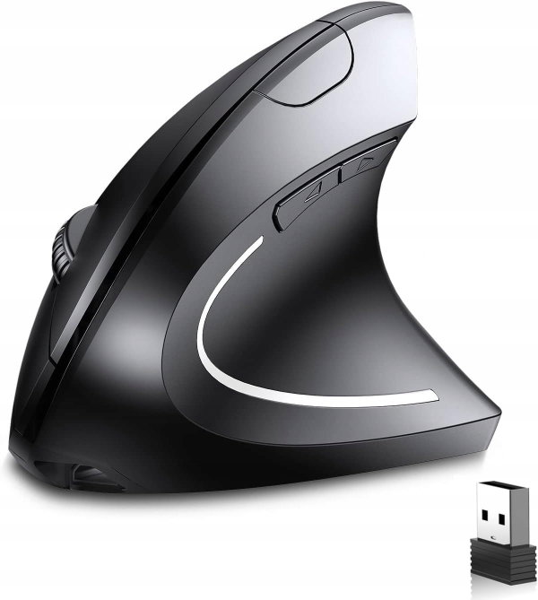 Mysz Pionowa Bezprzewodowa Ergonomiczna Cicha do Biura i Domy Bomenya 2,4Gh