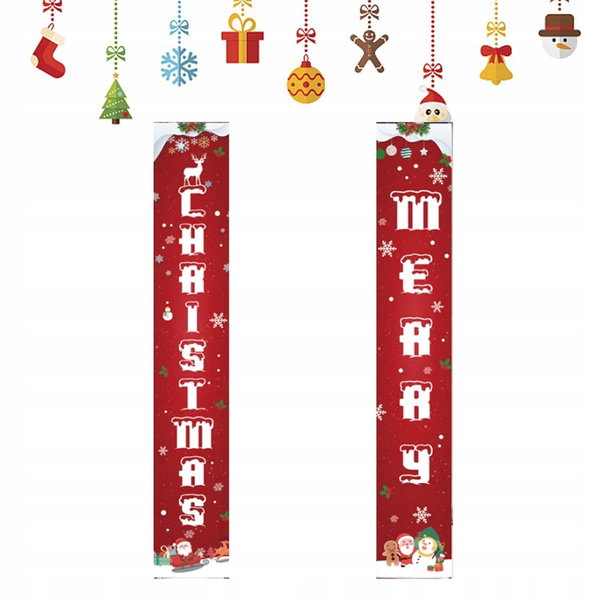 Baner Świąteczny "Merry Christmas", Dekoracja na Drzwi i Ściany, 30x180 cm