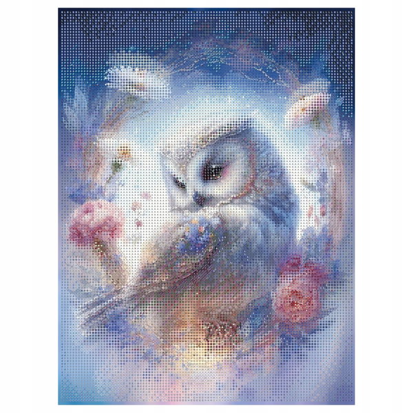 Haft diamentowy Sowa 30x40cm Haft i płótno obraz do powieszenia na ścianie