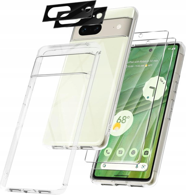 Etui NEWZEROL dla Google Pixel 7 z 2 osłonami ekranu i 2 osłony kamery