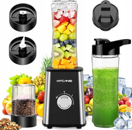 Miker Blender Kielichowy Rozdrabniacz KITCANIS 600W Mixer Smoothie 2x600ml