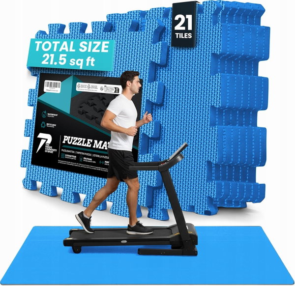 Mata do ćwiczeń antypoślizgowa Puzzle 33x33 cm 21 szt Fitness NIEUŻYWANA