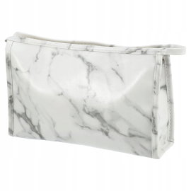 Kosmetyczka podróżna VOCOSTE z organizerem na pędzle, 24x7x14cm biało-szara