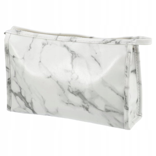 Kosmetyczka podróżna VOCOSTE z organizerem na pędzle, 24x7x14cm biało-szara
