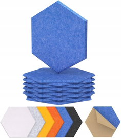 12x Panele Akustyczne na Ścianę Sześciokątne TONOR 30x26x1cm wygłuszające