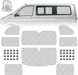Osłona Przeciwsłoneczna Przednia Szyba VW T5 T6 8 szt. Zestaw UV Termiczna