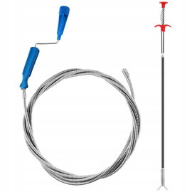 Spirala Kanalizacyjna x2 Zestaw 3m i 0,6 m Odpływowa do Przetykania Rur Wąż