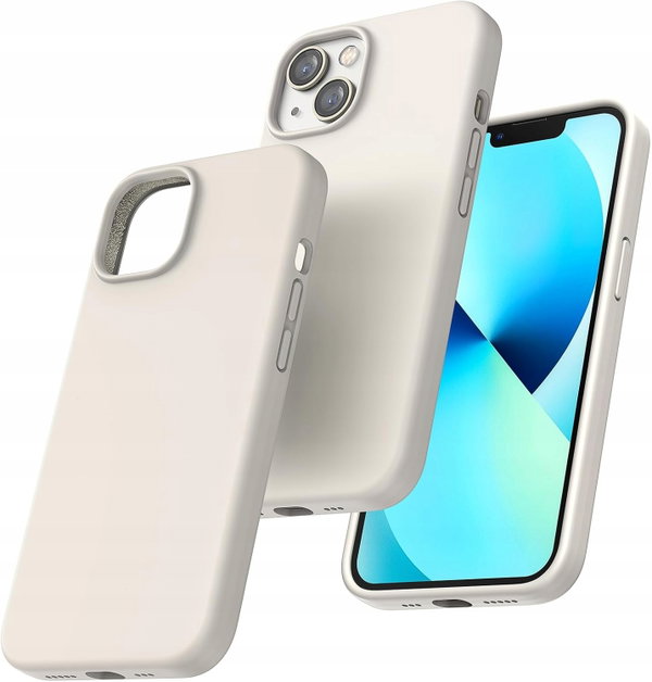 Plecki Etui TOCOL iPhone 13 Odporny Silikonowy Ochrona SZARY