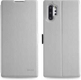 Plecki Etui z klapką DOUPI Samsung Note 10 Plus Odporny Magnetyczny BIAŁY