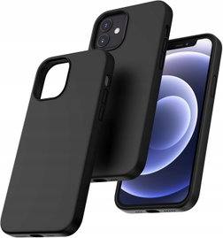 Plecki Etui TOCOL iPhone 12 i 12 Pro Odporny Silikonowy Ochrona CZARNY
