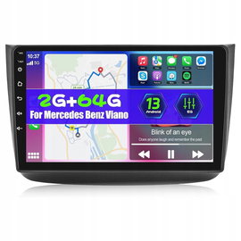 Radio 9" CarPlay Android Mercedes Viano Vito 2004-2015 WiFi Kamera Cofania