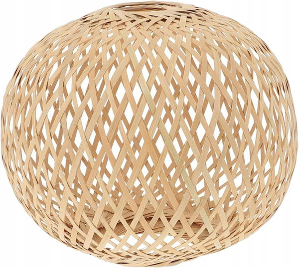 Ręcznie pleciony klosz bambusowy 21×20cm abażur do lampy wiszącej boho