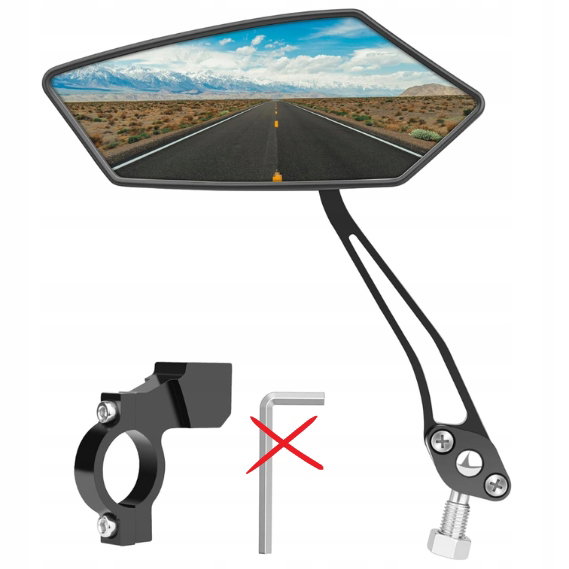 Regulowane lusterko wsteczne Diyife 360° rowerowe motocyklowe 22-25mm lewe