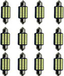 Żarówki LED do wnętrza samochodu i tablic rejestracyjnych 12 sztuk 36mm