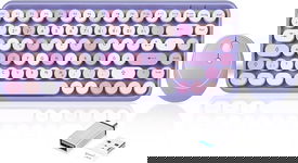 Perixx PERIDUO-713PP Bezprzewodowa Pastelowa Klawiatura i Mysz QWERTZ (DE)