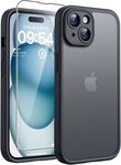 Zestaw 3w1 Etui Plecki do iPhone 15 z oraz 2x szkło ochronne czarne