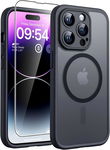 Zestaw 3w1 Etui Plecki do iPhone 14 Pro z Magsafe 2x szkło ochronne czarne