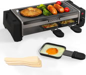 Elektryczny Mini Grill Raclette z Patelniami, Nieprzywierający 700W