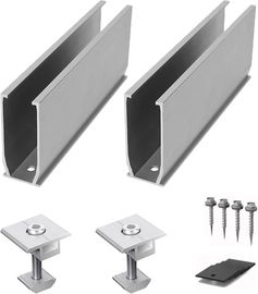 2x Uchwyt montażowy do paneli słonecznych (2 szyny 180mm 2 zaciski 30-35mm)