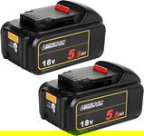 2x Akumulator Bateria do Dewalt Powarobor DCB184  18V 5000mah 5,5Ah Li-Ion
