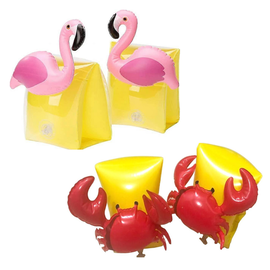 4x Dmuchane Rękawki Do Pływania dla Dzieci Pływackie Krab Flaming, 3-6 lat