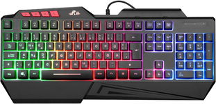 Klawiatura Gamingowa QWERTZ Rii RK202 LED RGB USB, 19 x Anti-Ghosting