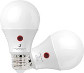 2x Inteligentna Żarówka LED 9W Podwójny Czujnik Zmierzchu E27, 3000K